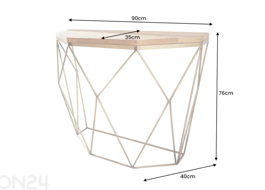 Konsolipöytä Diamond 90 cm