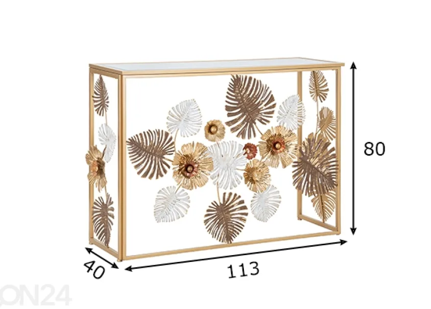 Konsolipöytä Glam Floris 113 cm, kirjava