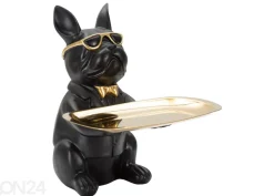 Koriste-esine / tarjotin Bull Dog, musta