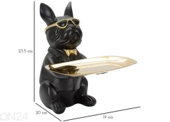 Koriste-esine / tarjotin Bull Dog, musta