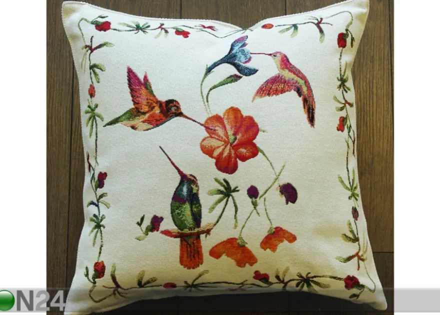 Koristetyyny gobeliinikankaasta KOLIBRI 45x45 cm