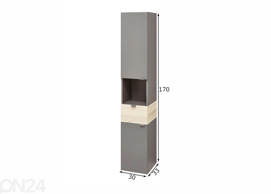 Korkea kylpyhuoneen kaappi 394
