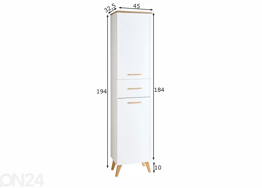 Korkea kylpyhuoneen kaappi 383