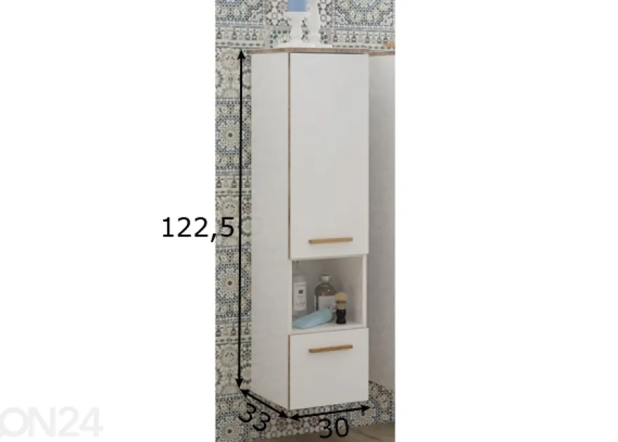 Korkea kylpyhuoneen kaappi 931