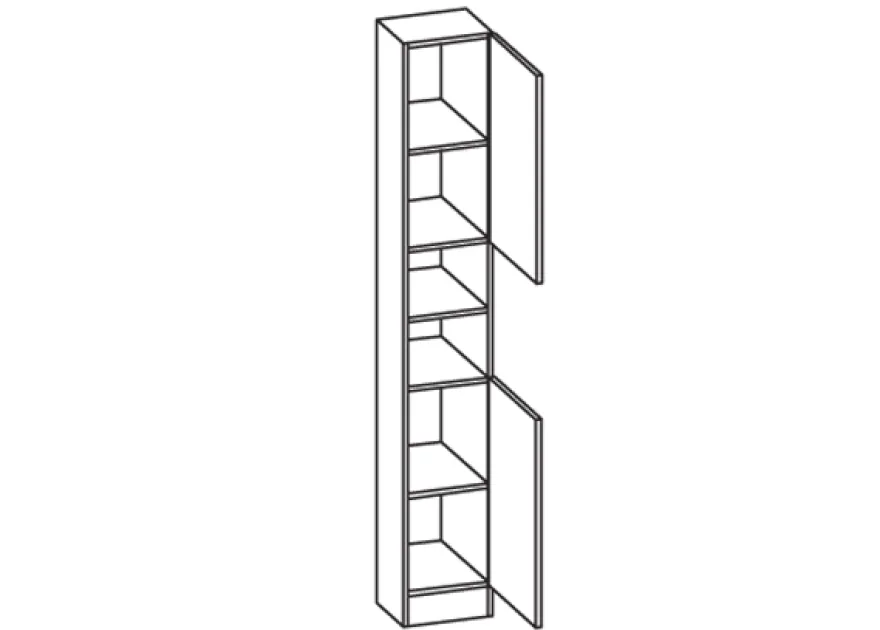Korkea kylpyhuoneen kaappi 335