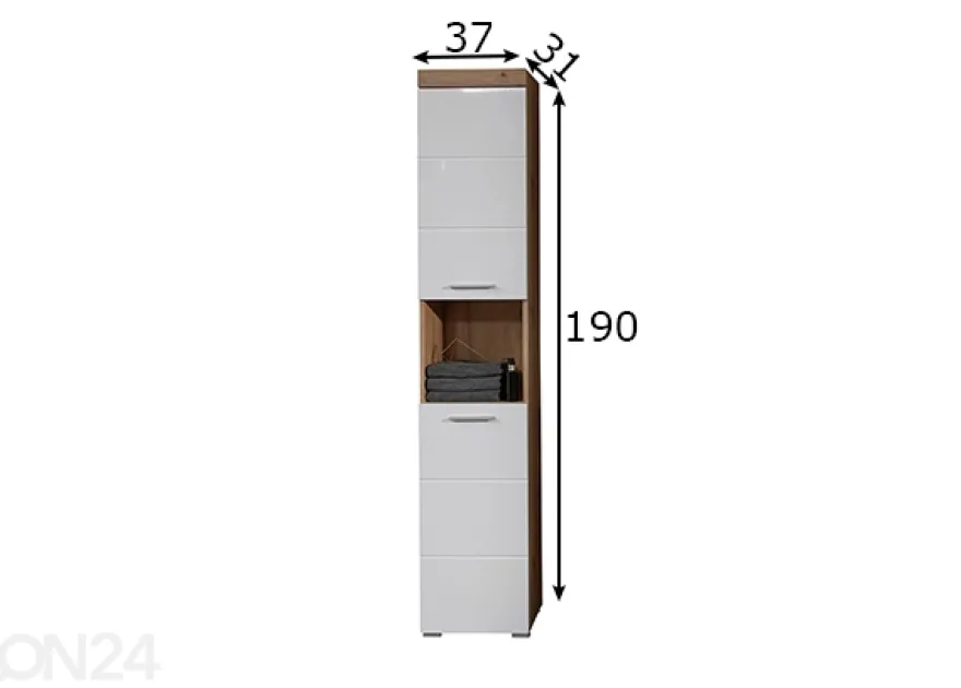 Korkea kylpyhuoneen kaappi Amanda