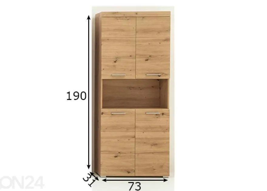 Korkea kylpyhuoneen kaappi Amanda