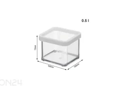 Kuiva-aineiden säiltysastia neliönmuotoinen, Loft 500 ml
