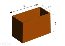 Kukkaruukku Cor-Ten terästä Lilly Modular