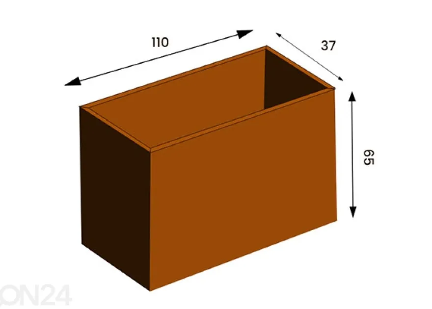Kukkaruukku Cor-Ten terästä Lilly Modular