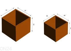 Kukkaruukut Clara Set Cor-Ten teräksestä