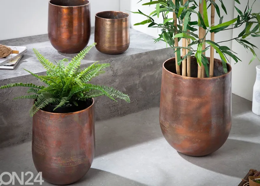 Kukkaruukut Copper L, 2 kpl