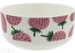 Kulho Vaaleanpunaiset mansikat d.14 cm, 6 kpl