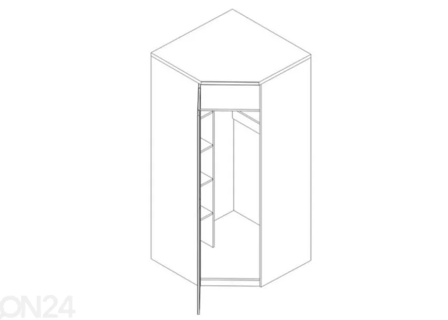 Kulmavaatekaappi Doorset