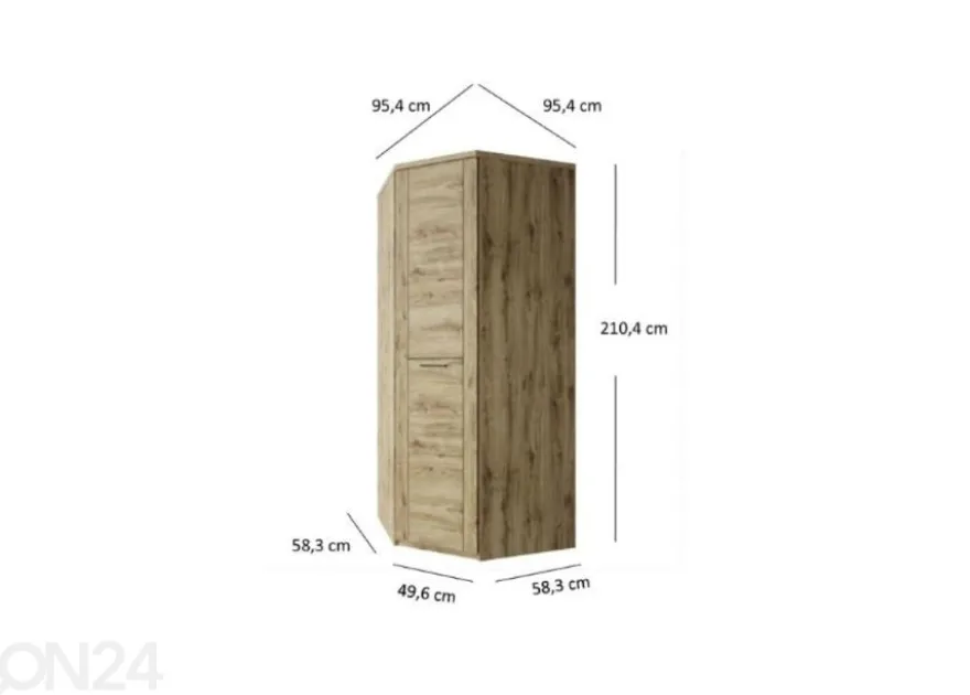 Kulmavaatekaappi Doorset