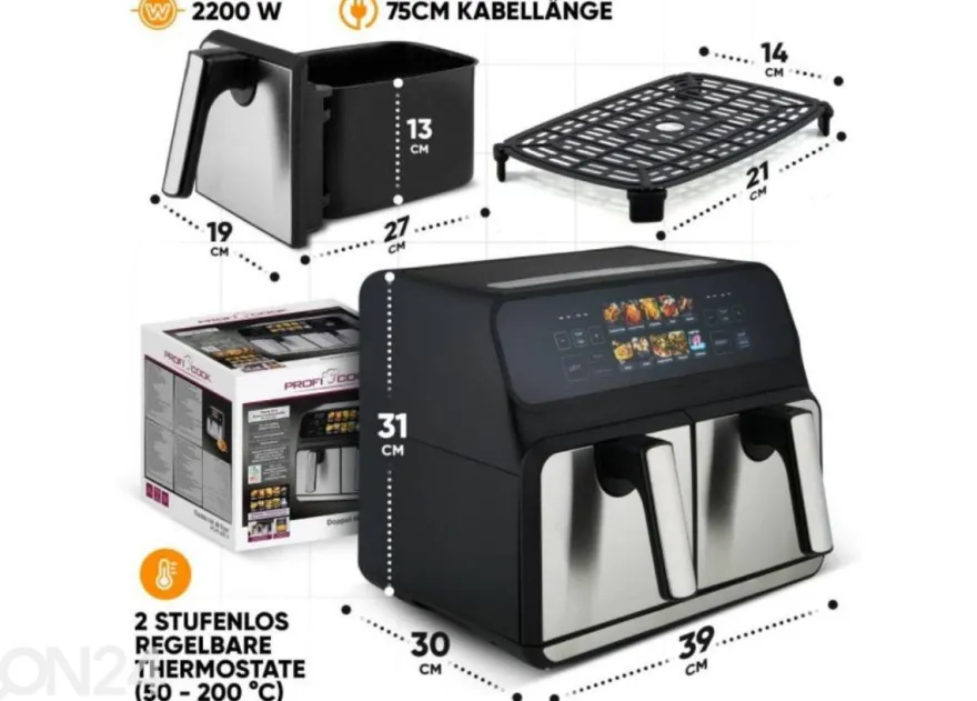 Kuumailmakeitin ProfiCook PCFR1287H