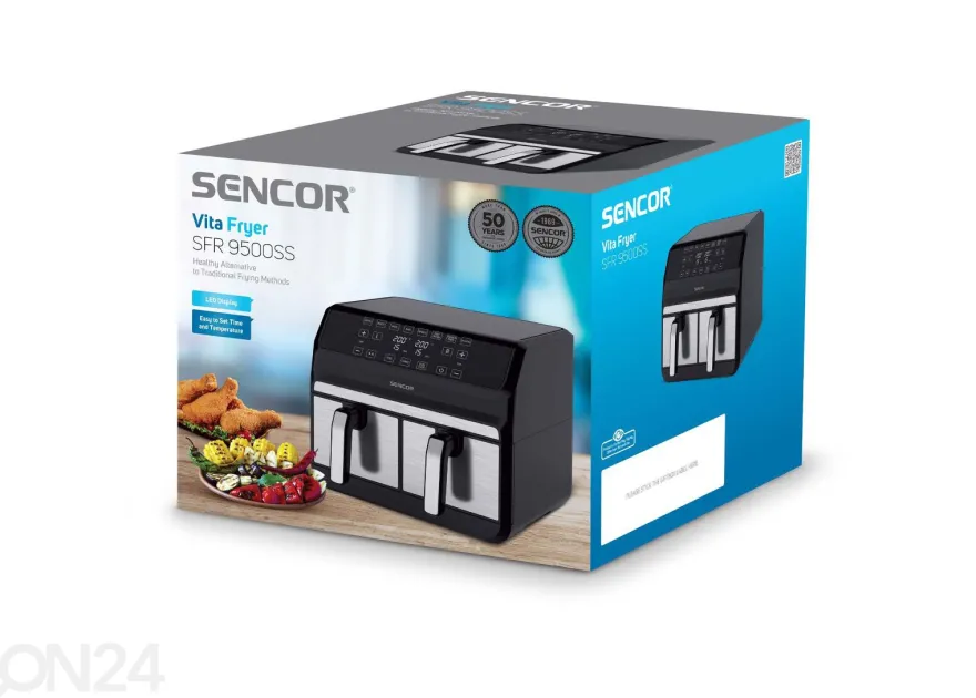Kuumailmakeitin Sencor SFR9500SS, 2 x 4L