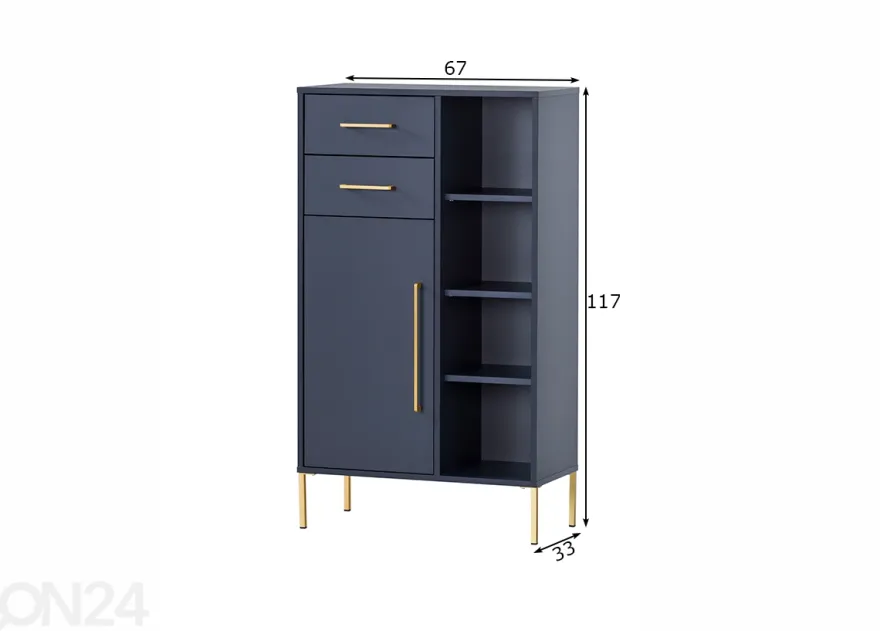 Kylpyhuoneen alakaappi Kent 67 cm