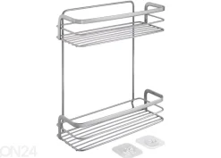 Kylpyhuoneen hylly Origin Luxy Ufix 2x, 26x10x30 cm, kromi