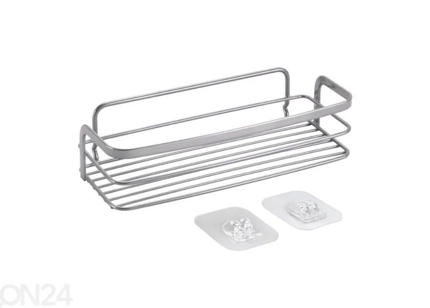 Kylpyhuoneen hylly Origin Luxy Ufix 1x, 26x10x6 cm, kromi