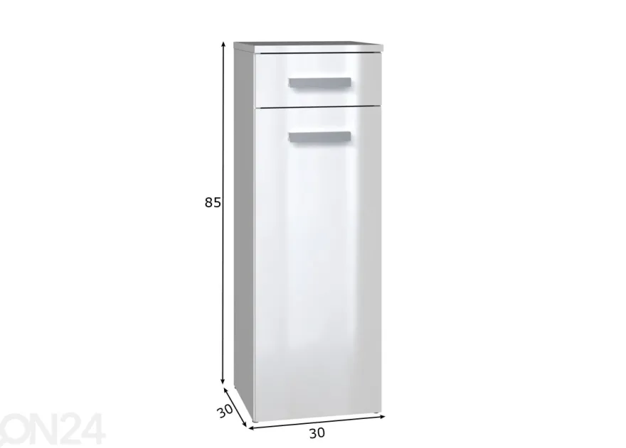 Kylpyhuoneen kaappi 30 cm