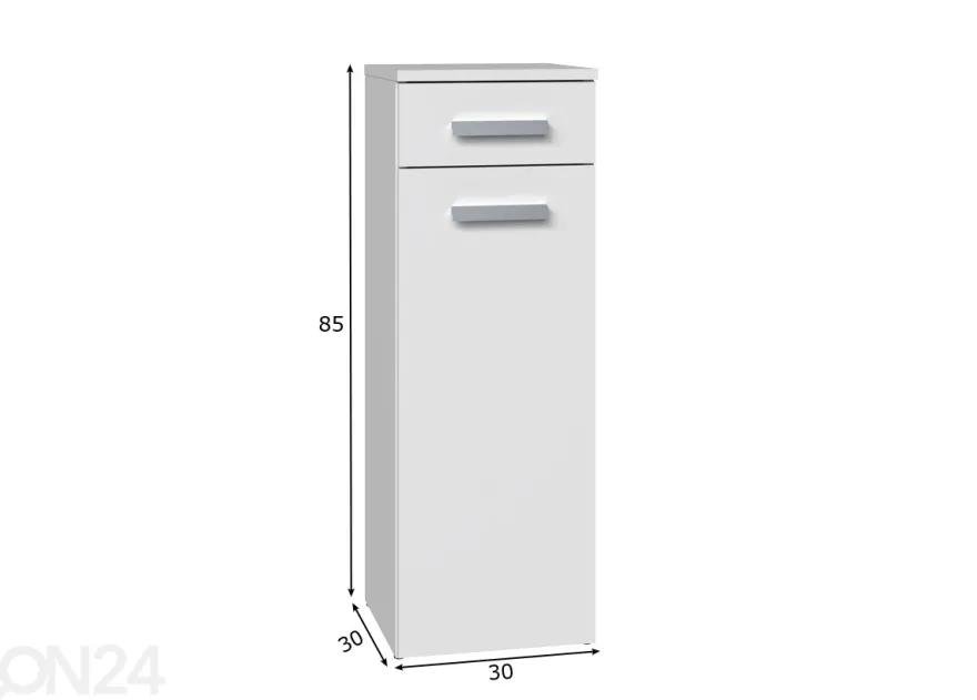 Kylpyhuoneen kaappi 30 cm