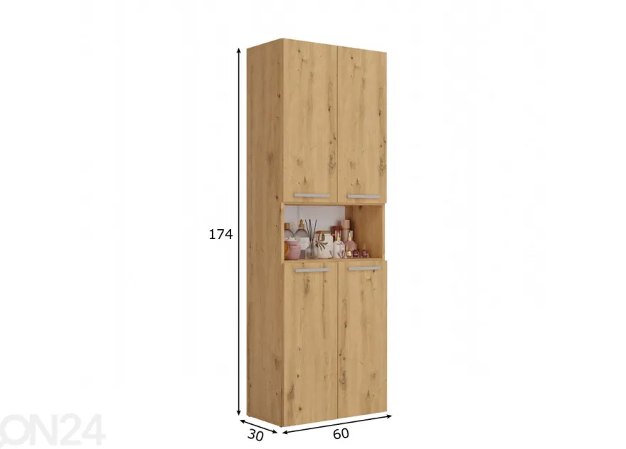 Kylpyhuoneen kaappi 60 cm