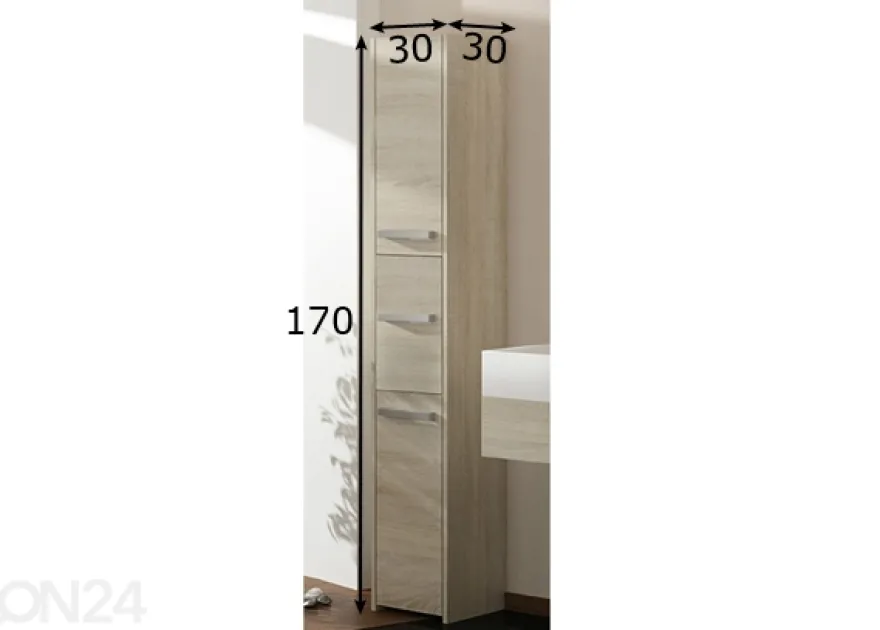 Kylpyhuoneen kaappi Olbia 30 cm