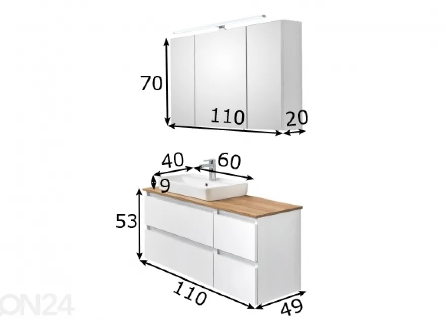 Kylpyhuoneen kalusteet 360