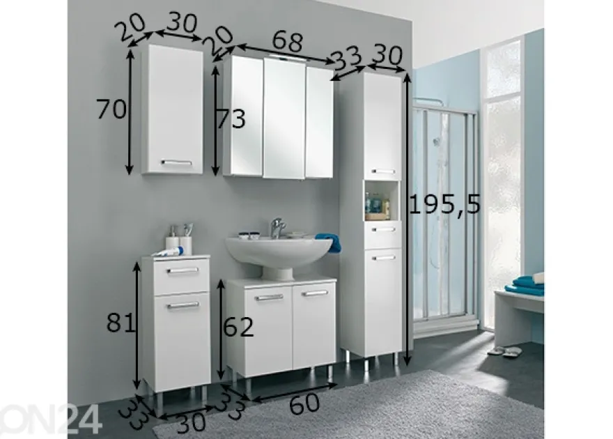 Kylpyhuoneen kalusteet 312