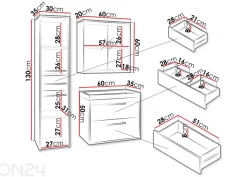 Kylpyhuoneen kokonaisuus Canada I + LED