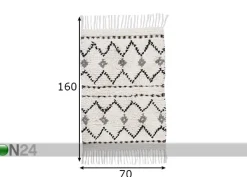 Kylpyhuoneen matto Ethno Bath Zigzag 70x160 cm