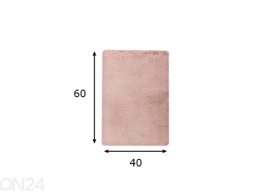 Kylpyhuoneen matto Heaven Powder Pink 40x60 cm