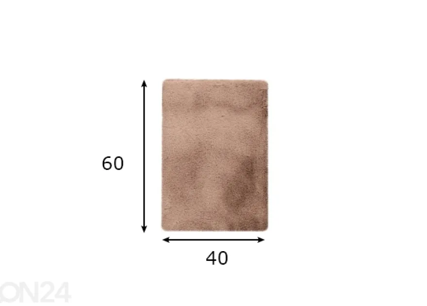 Kylpyhuoneen matto Heaven Taupe 40x60 cm