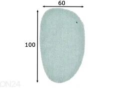 Kylpyhuoneen matto om Tailor Cozy Bath Uni Pebble 60x100 cm, mintunvihreä