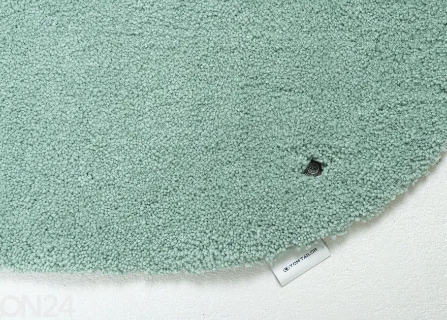 Kylpyhuoneen matto om Tailor Cozy Bath Uni Pebble 60x100 cm, mintunvihreä