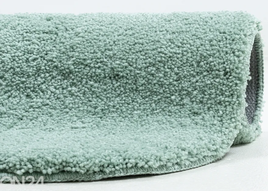 Kylpyhuoneen matto om Tailor Cozy Bath Uni Pebble 60x100 cm, mintunvihreä