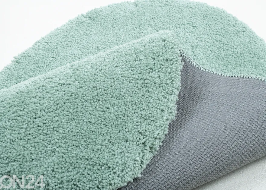 Kylpyhuoneen matto om Tailor Cozy Bath Uni Pebble 60x100 cm, mintunvihreä