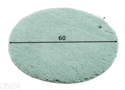 Kylpyhuoneen matto om Tailor Cozy Bath Uni Ø60 cm, mintunvihreä