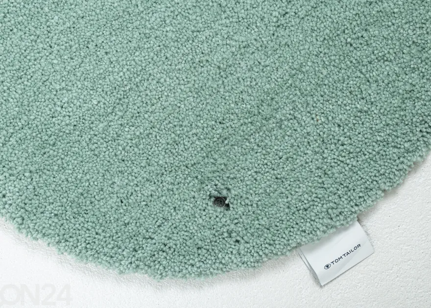Kylpyhuoneen matto om Tailor Cozy Bath Uni Ø60 cm, mintunvihreä