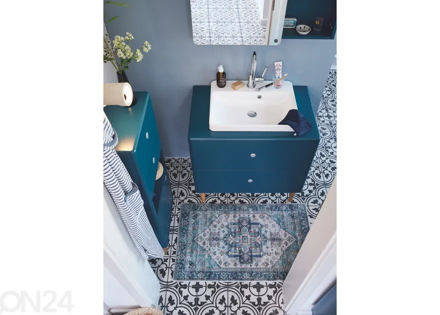Kylpyhuoneen matto Tom Tailor Oriental Bath 60x100 cm, turkoosi
