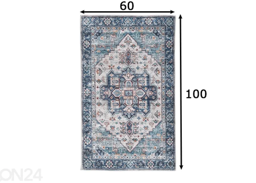 Kylpyhuoneen matto Tom Tailor Oriental Bath 60x100 cm, turkoosi