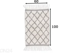 Kylpyhuoneen matto Tom Tailor Ethno Bath Ben 60x100 cm, valkoinen/kirjava