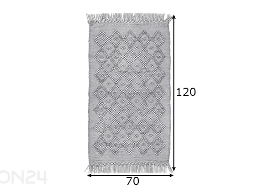 Kylpyhuoneen matto Vintage Wash Fring 70x120 cm
