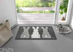Kynnysmatto Bunny Trio, 50x75 cm