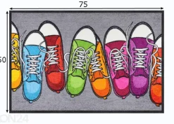 Kynnysmatto Bunte Turnschuhe 50x75 cm
