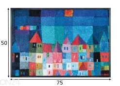 Kynnysmatto Colourful Houses 50x75 cm