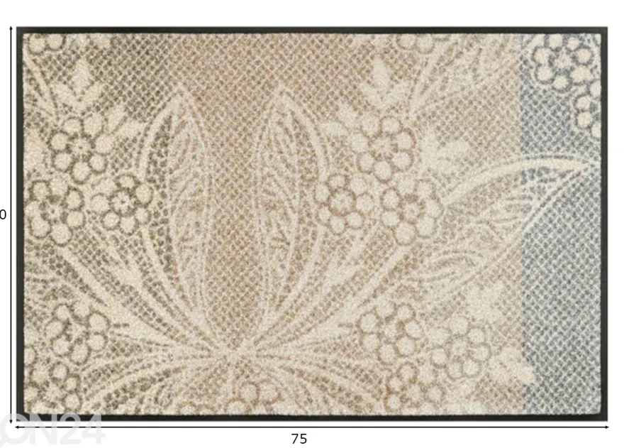 Kynnysmatto Floral Lace 50x75 cm