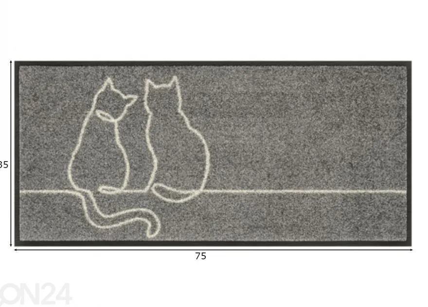 Kynnysmatto Lovetails 35x75 cm