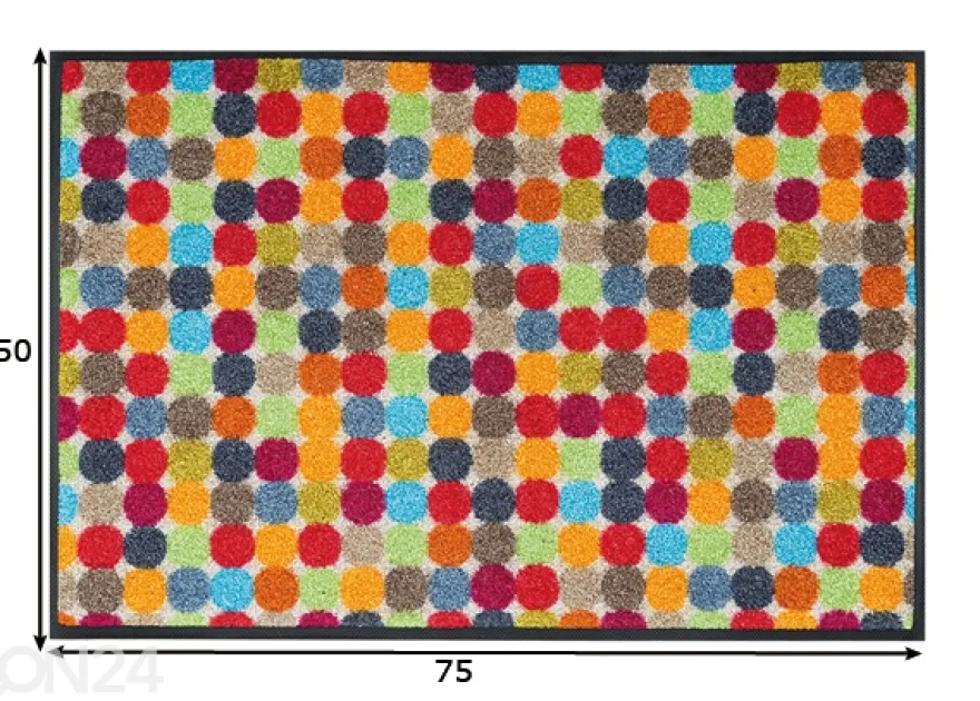 Kynnysmatto Mikado Dots 50x75 cm